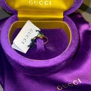 Brand new Gucci ring interlocking GG green